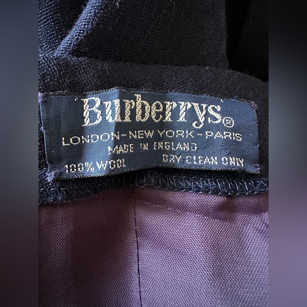 Burberry Wool Navy A-Line Skirt - Picture 4 of 6